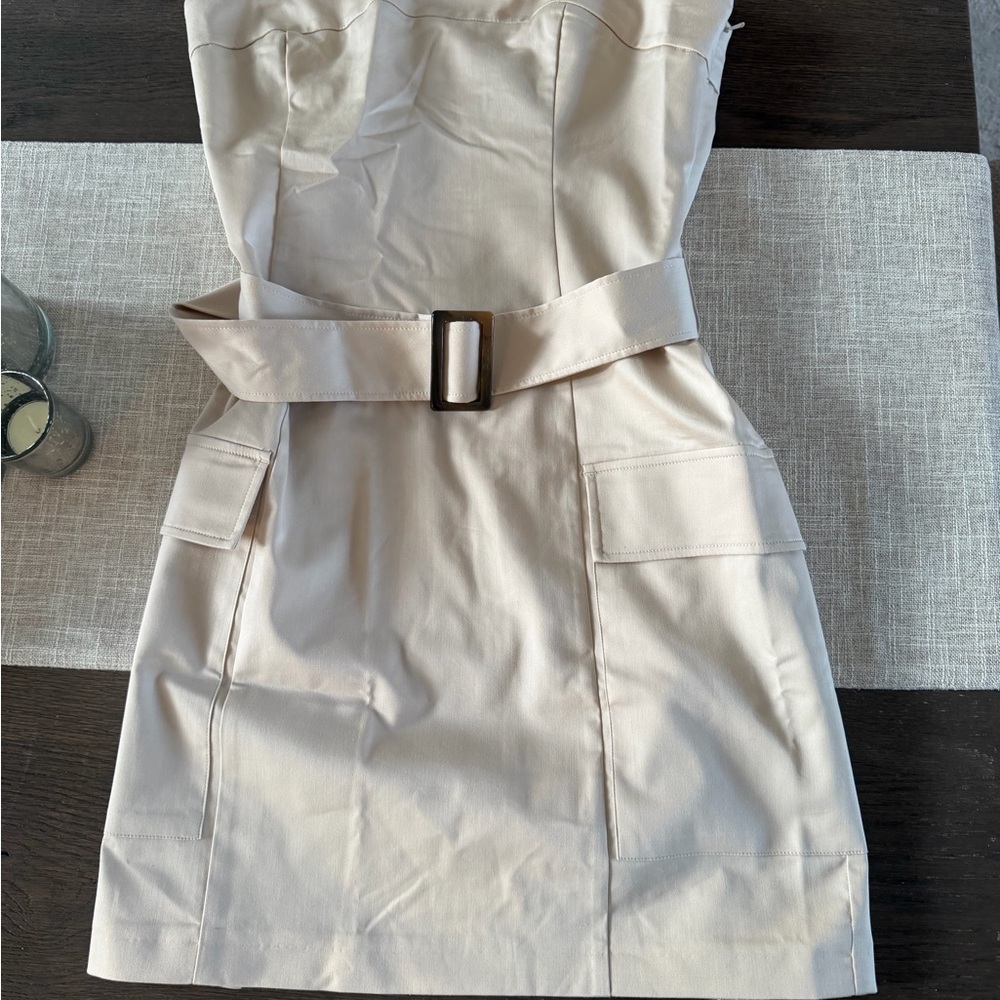 Abercrombie & Fitch Strapless Beige Dress